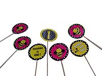 Patterned cake toppers